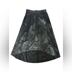 NWT Suzy D London Vegan Leather High-Low Full Body Skirt size M/L
